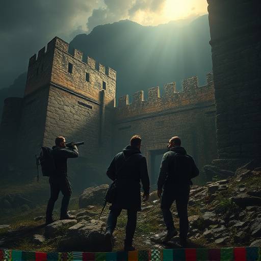 Image miniature de l'épisode 5, 'La Forteresse Templière', montrant l'équipe découvrant une ancienne forteresse templier.