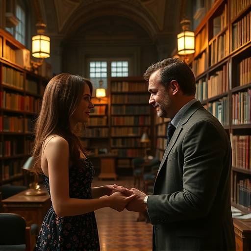 Miniature de l'épisode 2 : 'Rencontres Fortuites' montrant Élise rencontrant Antoine dans une bibliothèque antique à Paris.